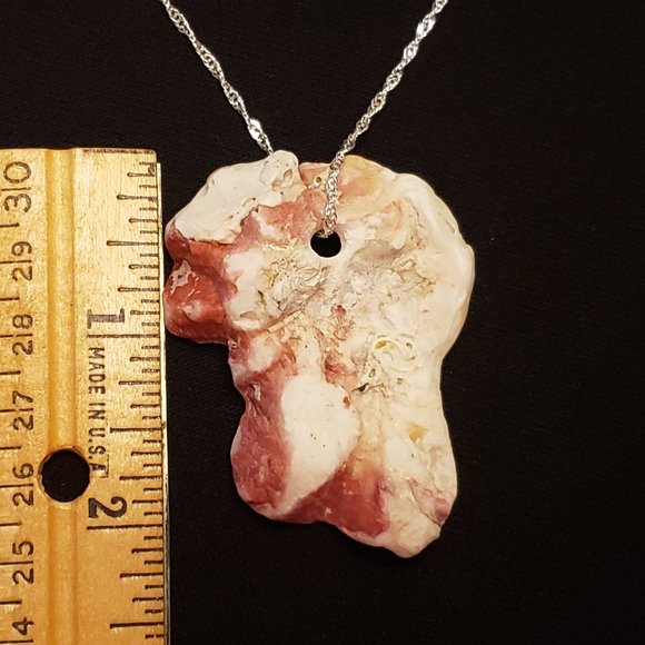 Ocean Treasures Collection artisan shell necklace w/20" 925plated Sterling chain - Picture 3 of 5